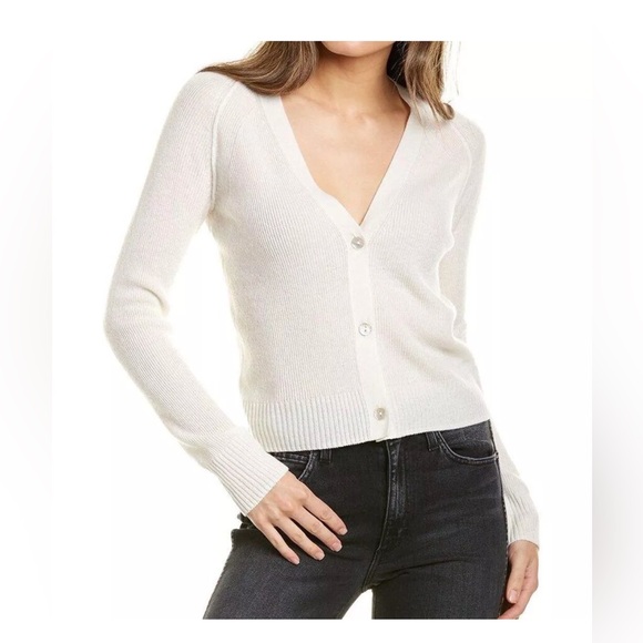 VINCE Ribbed Raglan Cardigan - Picture 1 of 7